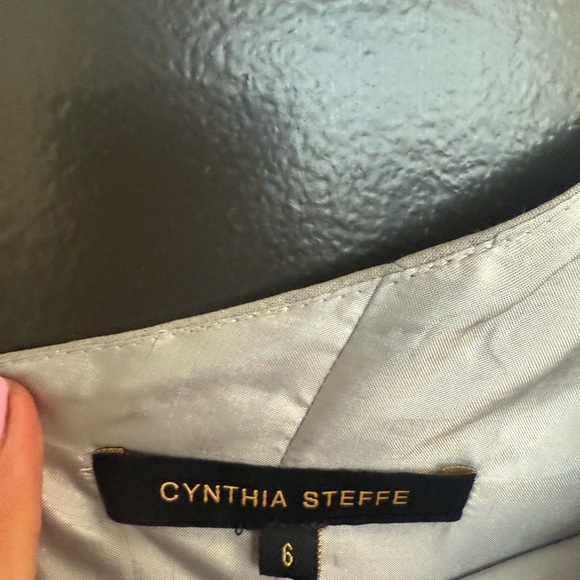 Cynthia Steffe size 6 EUC One-Shoulder grey blazer material Dress - Picture 5 of 13